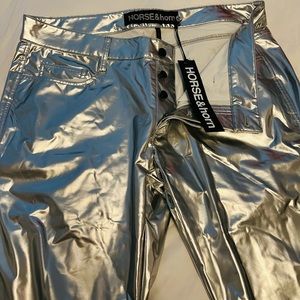 Aluminum Chrome Vinyl Jeans
